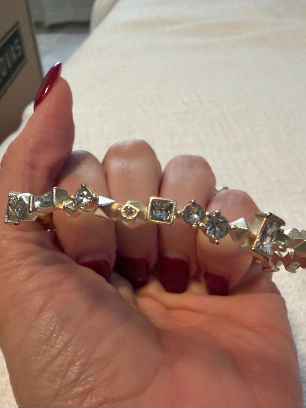 Kendra Scott Gold-Tone Crystal Stackable Bangle Set - Picture 8 of 8